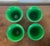 Antique 19th Century Chinese Bright Green Peking Glass Tea Cups & Saucers - Set of 4 For Sale - Image 17 of 18