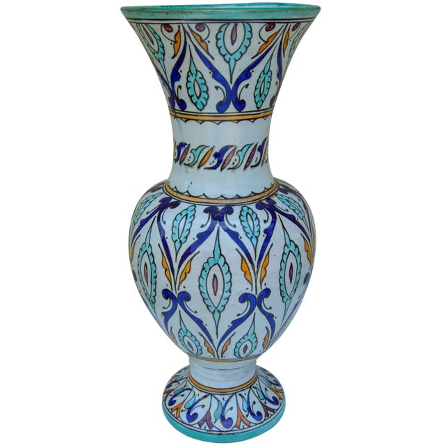 Moorish-Patterned Ceramic Vase For Sale - Image 10 of 13