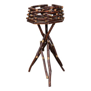 Vintage Round Twig Table For Sale