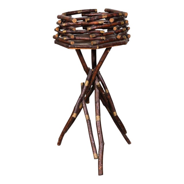 Vintage Round Twig Table For Sale