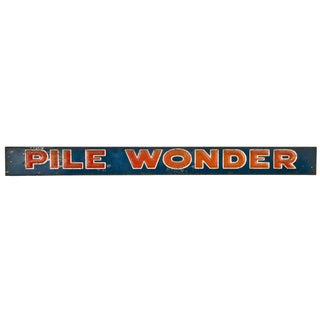 French Metal Pile Wonder Sign For Sale