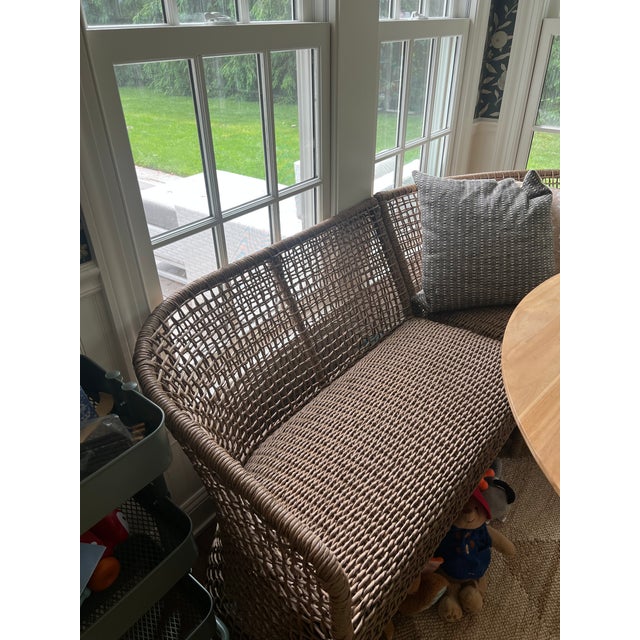 Traditional Indoor / Outdoor Corner Banquette For Sale - Image 3 of 8