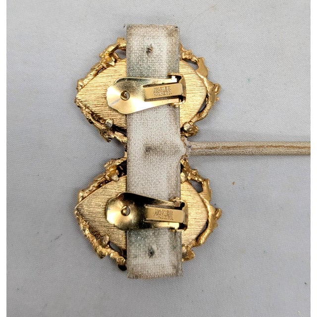 Pink Vintage 1973 Signed Napier Modernist Coral Clip Earrings-2 Pieces For Sale - Image 8 of 8