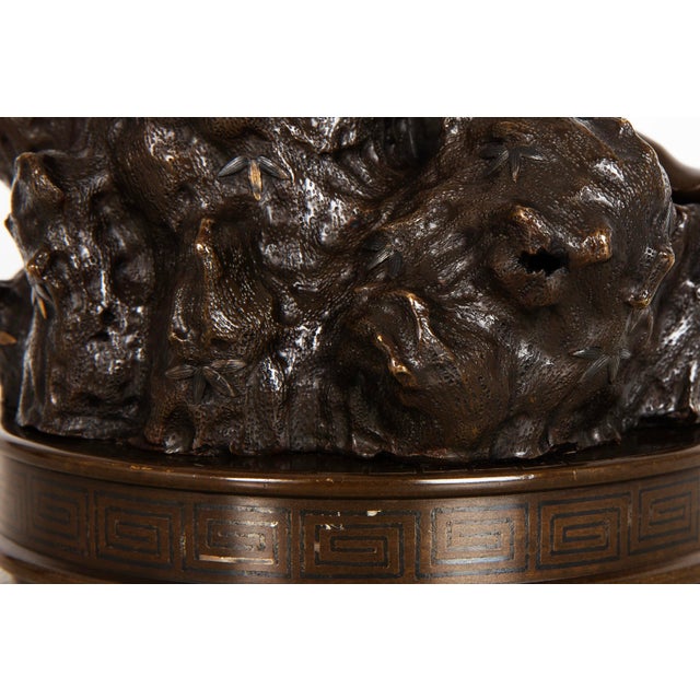 Antique Japanese Meiji Period Bronze Sculpture Okimono of Samurai Warrior For Sale - Image 18 of 18