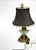 Unique and fine Chinese carved stone table lamp with carved foo dog motif carved wood base bronze decoration with original...