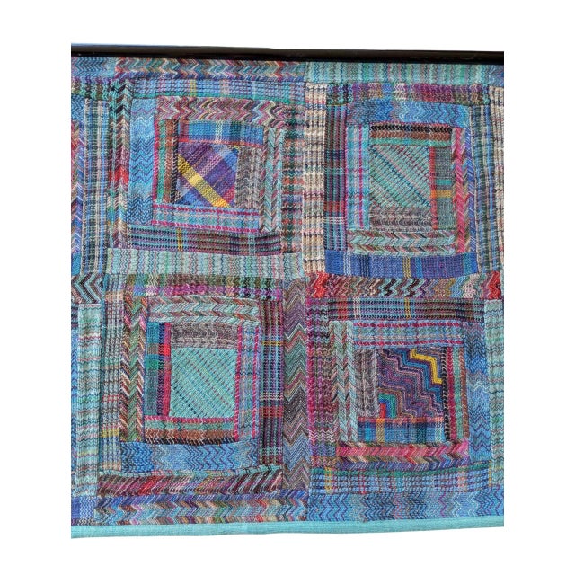 Blue Hanging Tapestry from Missoni, Italy, 1980s For Sale - Image 4 of 11
