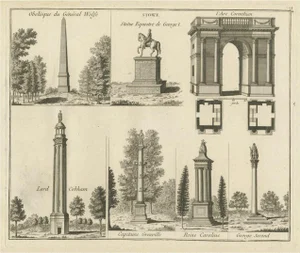 Illustration of Elements of Stowe Park, Stowe, Buckinghamshire, England, 1785