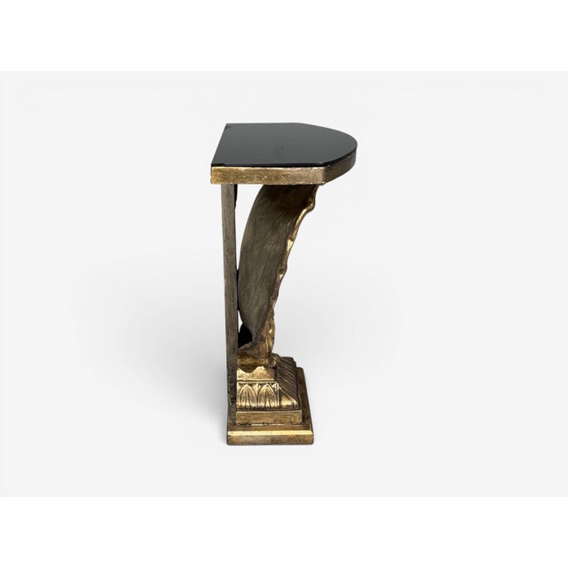 Grosfeld House Attr., Hollywood Regency, Shell Console, Silver Leaf, Usa, 1970s For Sale - Image 11 of 14