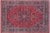 Red Art Noueau Persian Red/Blue Wool Rug - 9'7'' X 12'11'' For Sale - Image 8 of 10