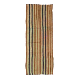 Vintage Brown Turkish Kilim Runner - 2`7″ X 7`9″ Ft. For Sale