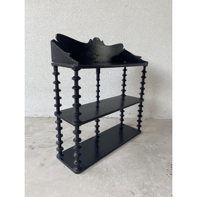 Folk Art Spool Shelf, 1930s For Sale - Image 4 of 13