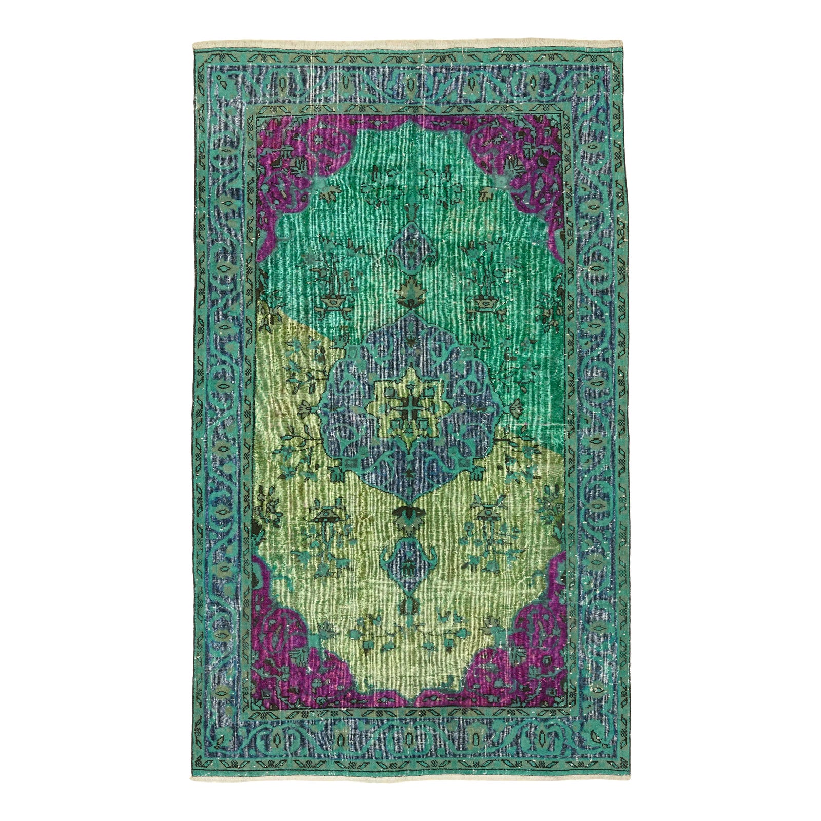 Vintage Turkish Hand Carved Rug | Chairish