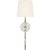 Collette 23" Tail Sconce in Polished Nickel with Linen Shade Designer: Suzanne Kasler Finish: Polished Nickel Height: 23"...