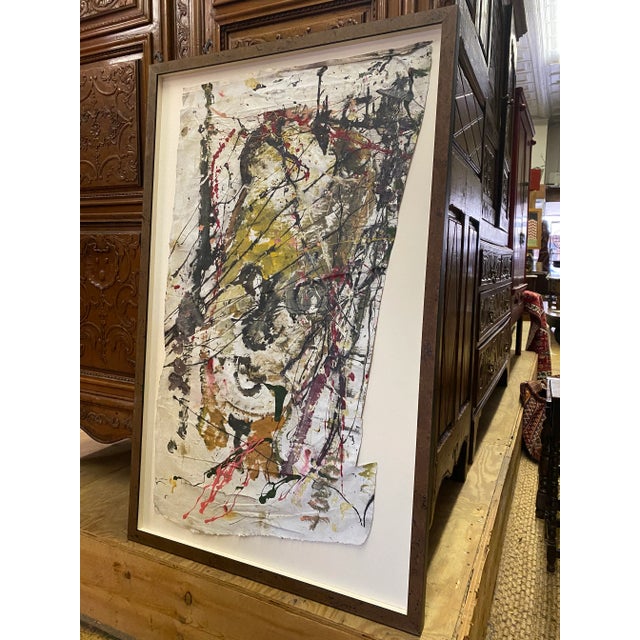 1980s 1980s Purvis Young Folk Art Abstract Painting For Sale - Image 5 of 13