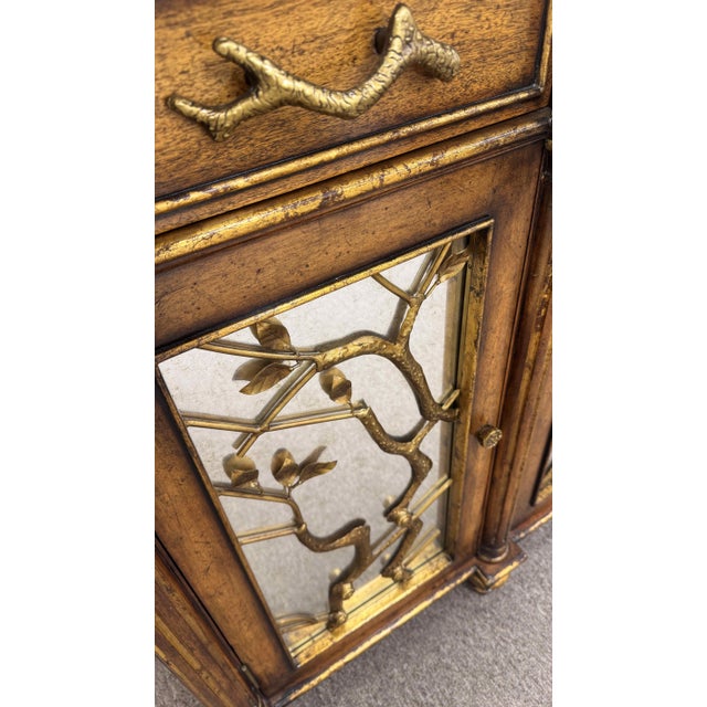 Traditional John Richard Eglomise Sideboard With Botanical Brass Overlay For Sale - Image 3 of 13