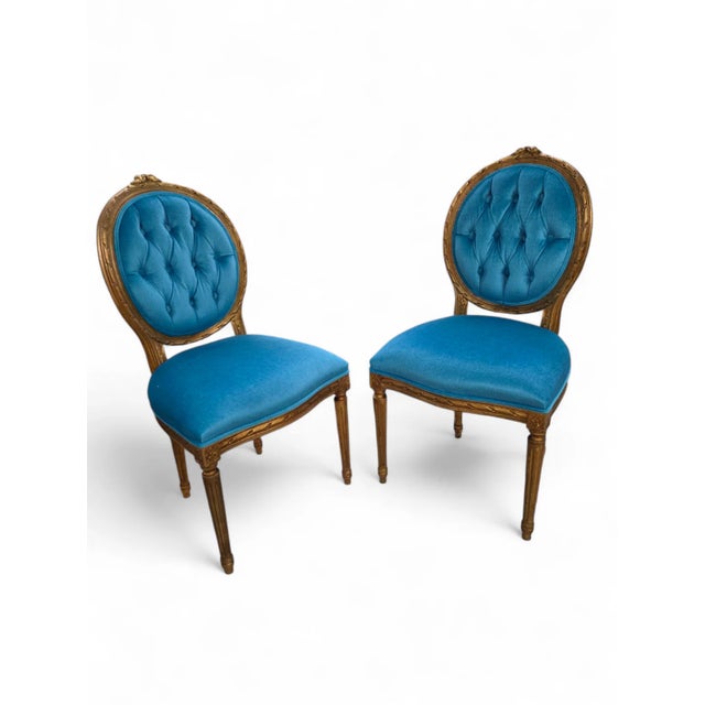 Antique French Carved Chairs Newly Reupholstered - Set of 4 For Sale In Chicago - Image 6 of 10