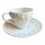 Mid-Century, Neo-Classical Wedgwood Queens Ware Embossed Cream on Cream Demitasse Cup and Saucer For Sale
