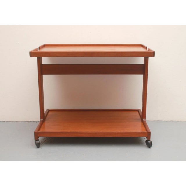 Serving Trolley in Teak, 1970s For Sale - Image 4 of 8