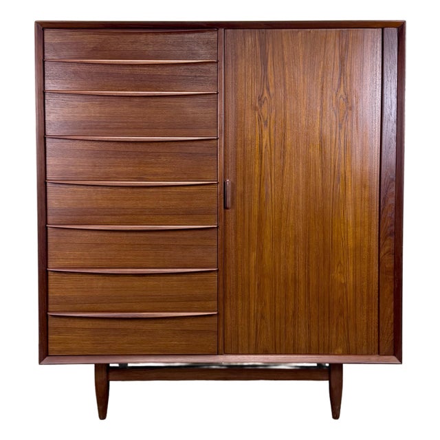 Svend Madsen for Falster Mobelfabrik Danish Mid-Century Modern Teak Dresser / Armoire For Sale