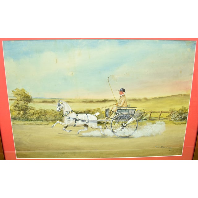 Coaching Scene Watercolour by H. W. Standing (1894-1931) For Sale - Image 4 of 7