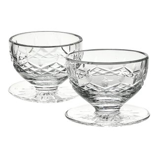 20th Century Waterford Lismore Condiment/Dessert Coupes - A Pair For Sale