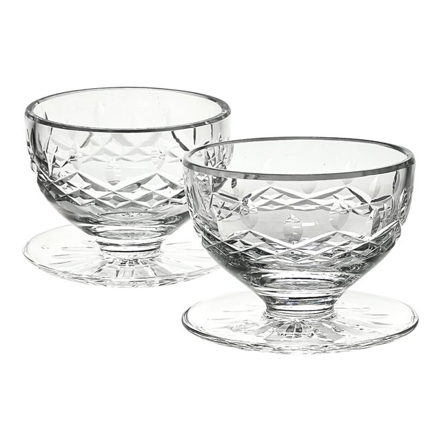 20th Century Waterford Lismore Condiment/Dessert Coupes - A Pair For Sale