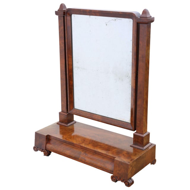 Antique Regency Dressing Table Mirror in Mahogany, 1800s For Sale - Image 10 of 10