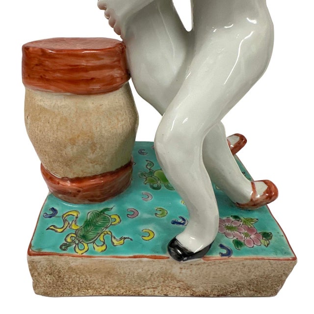 Chinese Antique Chinese Erotic Porcelain Figurine (Spring Palace Paintings) For Sale - Image 3 of 12