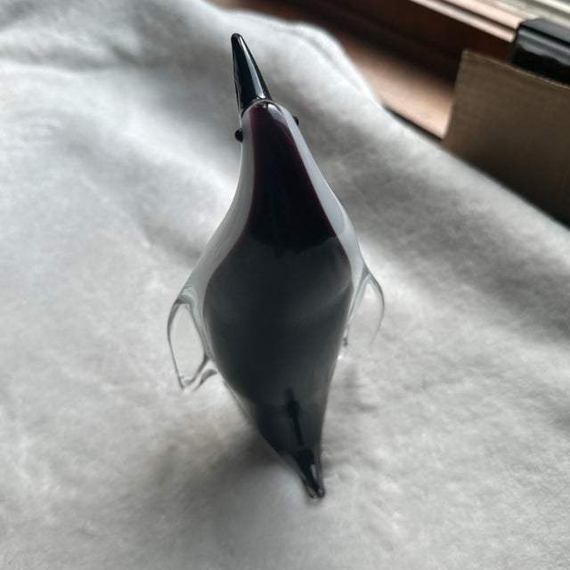 Murano Penguin Figurine - Sommerso Technique - Original Murano Glass For Sale - Image 4 of 6
