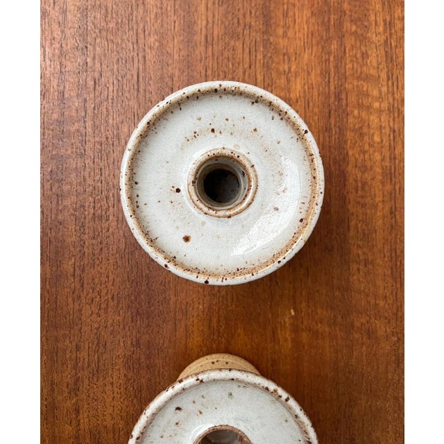 Mid-Century Danish Studio Pottery Candleholders, 1960s , Set of 2 For Sale - Image 6 of 18