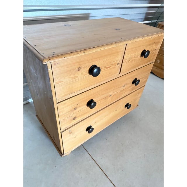 Wood Antique Pine Two Over Two Drawers - Chest of Drawers From England For Sale - Image 7 of 18