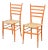 1950s Gio Ponti Style Orange Ladder Back Chairs - a Pair For Sale