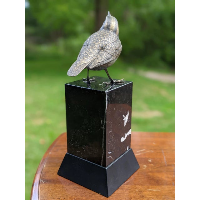 Meadowlark by Tim TerMeer Le 1/35 Bronze Sculpture on Marble Platform Base For Sale - Image 9 of 13