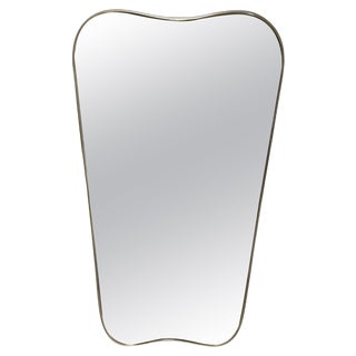 Mid-Century Brass Mirror, Italy For Sale
