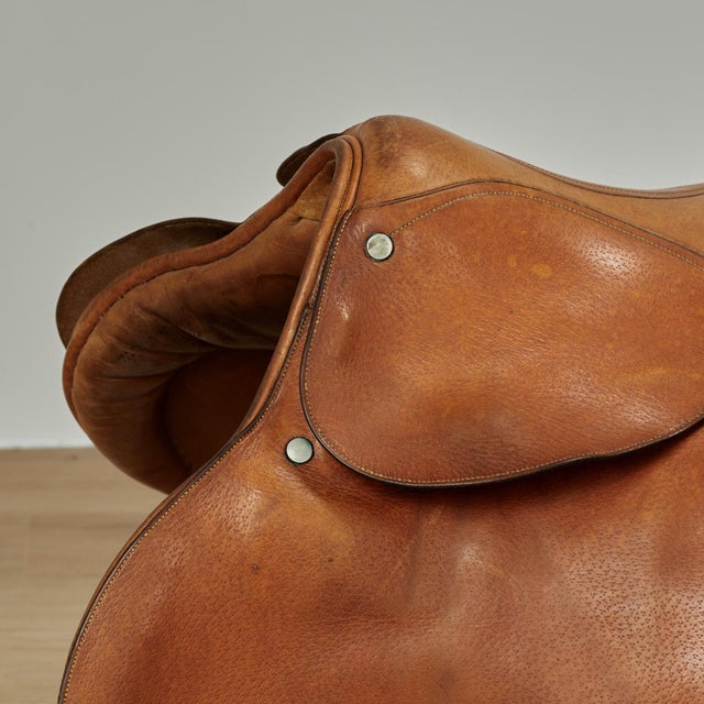 Animal Skin Vintage English Sowter & Co Horse Saddle For Sale - Image 7 of 13