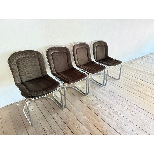 Vintage Dining Room Chairs attributed to Gastone Rinaldi, Italy, 1970s, Set of 4 For Sale - Image 15 of 18