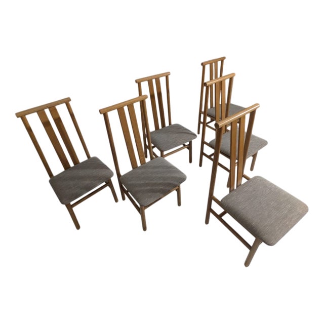Zea Chairs attributed to Anning Sarian for Tisettanta, 1980s, Set of 6 For Sale