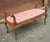 French Provincial Late 20th Century Provincial Style Fruitwood and Caned Seat Upholstered Bench For Sale - Image 3 of 8