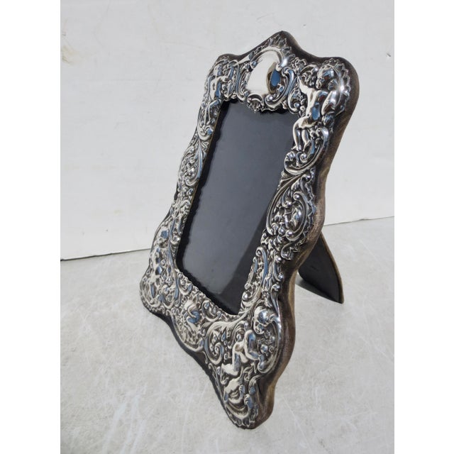 Traditional Sterling Silver Edwardian Photo Frame For Sale - Image 3 of 6