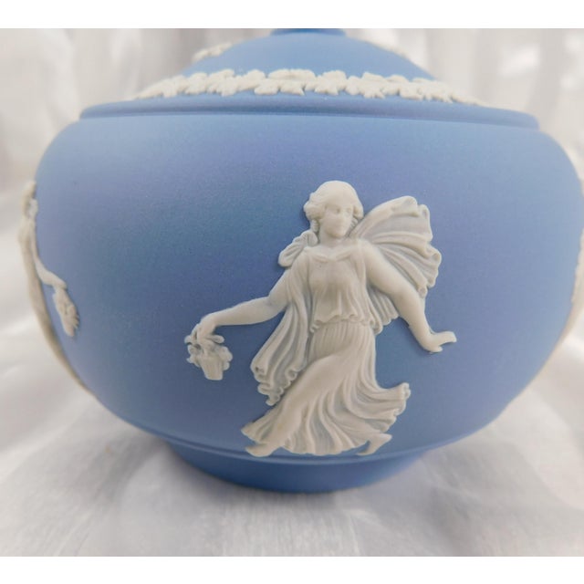 1930s Light Blue Wedgwood Jasperware Sugar Bowl For Sale - Image 4 of 6