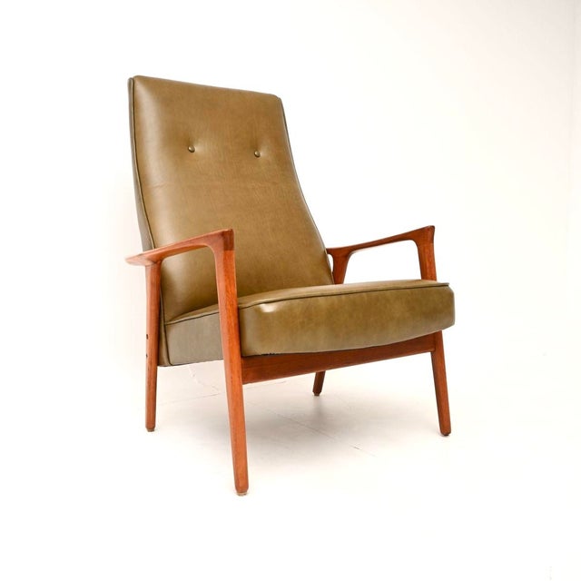 Vintage Swedish Armchair in Walnut and Leather attributed to Inge Andersson from Bröderna Andersson, 1960 For Sale - Image 10 of 10