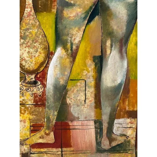 Mid 20th Century Classic Vertical Nude - Mixed Media by Leon Dusso For Sale - Image 5 of 7