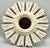 Late 20th Century Organic White-Washed Carved Wood Sunburst Mirror For Sale - Image 5 of 11
