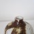 Wabi Sabi Studio Pottery Sculptural Rounded Bud Vase With Strokes of Mottled Brown & Ivory Drip Glaze For Sale - Image 9 of 16