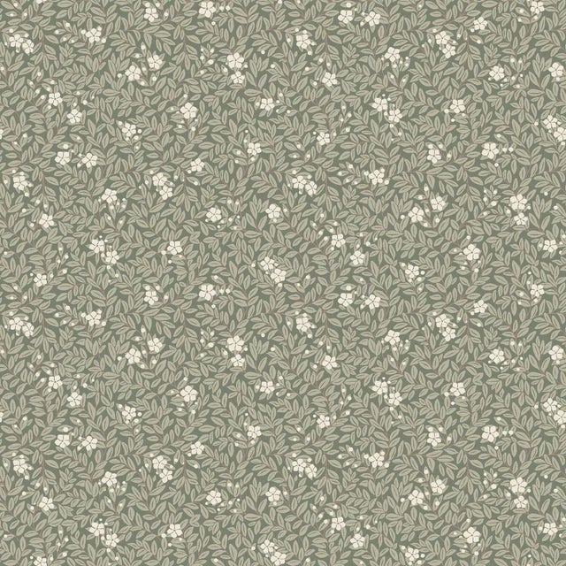 SAMPLE - Boråstapeter Myrten Wallpaper In Sage For Sale