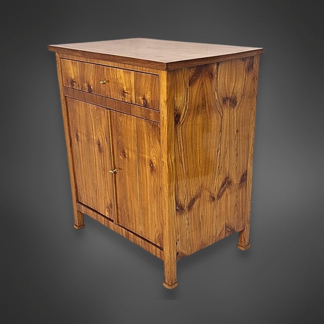 Biedermeier Half-Cabinet in Cherry Wood Veneer, Southern Germany, 1830 For Sale - Image 5 of 16