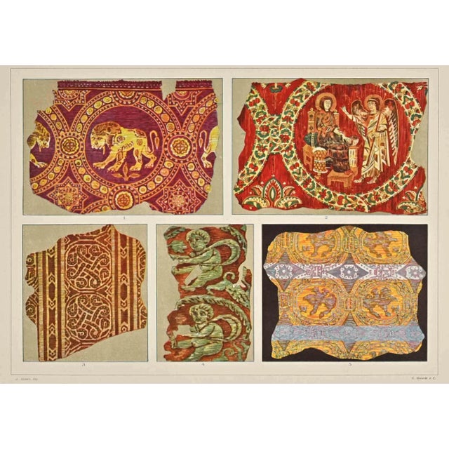 Decorative Motifs - Byzantine Styles is a print on ivory-colored paper realized by Andrea Alessio in the early 20th...