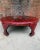 Mid 20th Century Vintage Chinouserie Asian Lacquerd Carved Tea /Coffee Table With Floral Design For Sale - Image 5 of 12