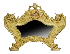 18th Century Italian Baroque Period Carta Gloria Mirror
