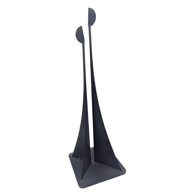 Metal 1960s Danish Modern "Nearness" Cast Iron Sculpture by Winckler For Sale - Image 7 of 11